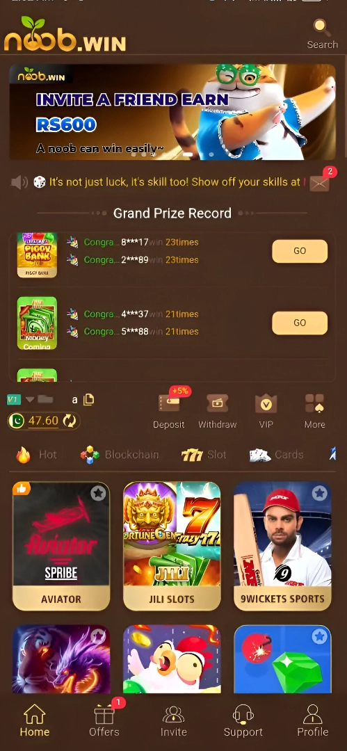 Noobwin Game Homepage